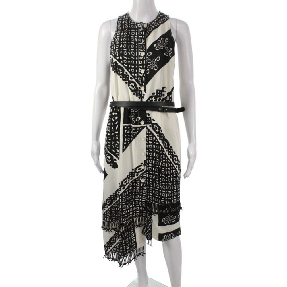 Altuzarra Women Shirt Dress Black Silk Sleeveless Knee Size 38
